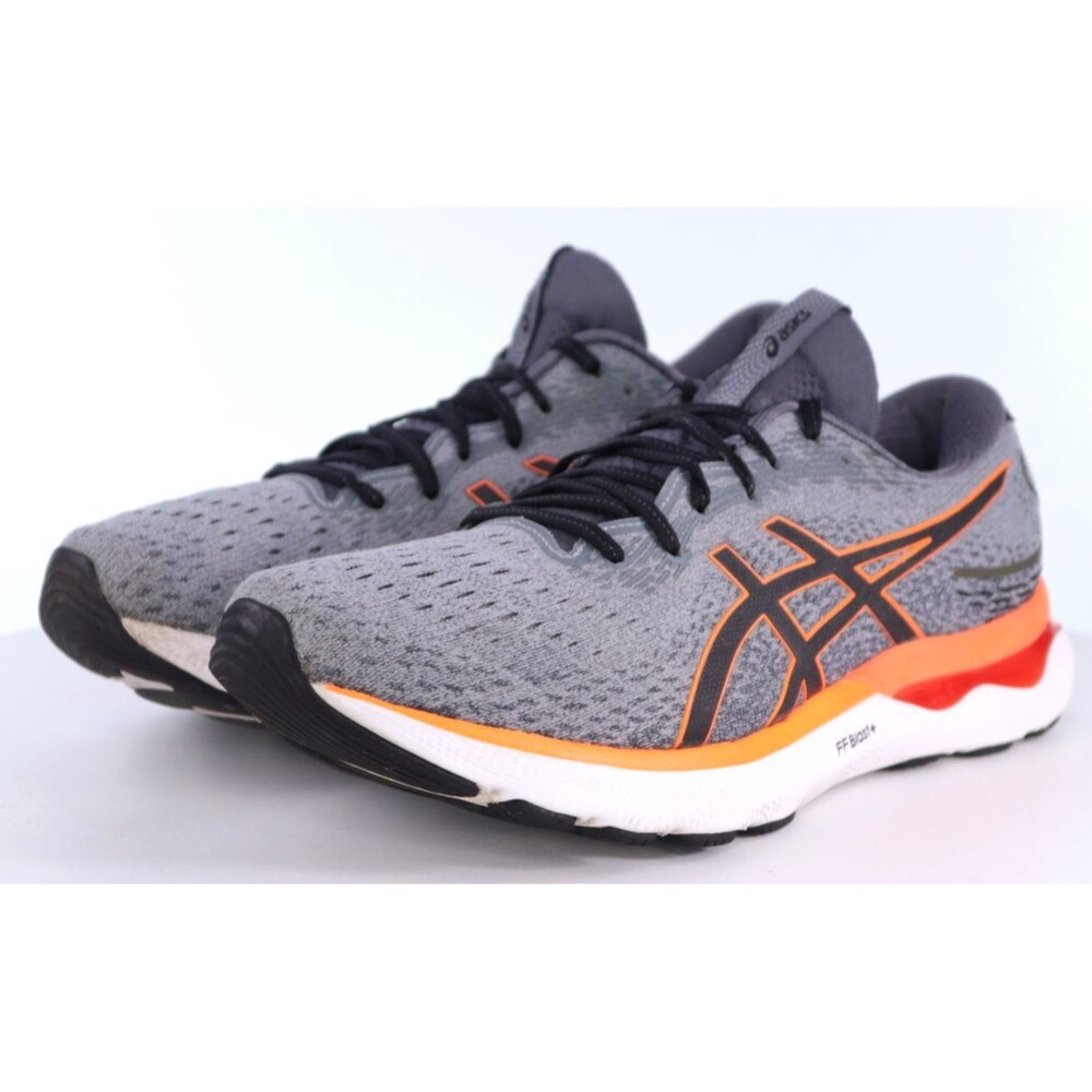 Asics Gel Nimbus 24 Men's Running Shoes Size 12 M Gray Orange